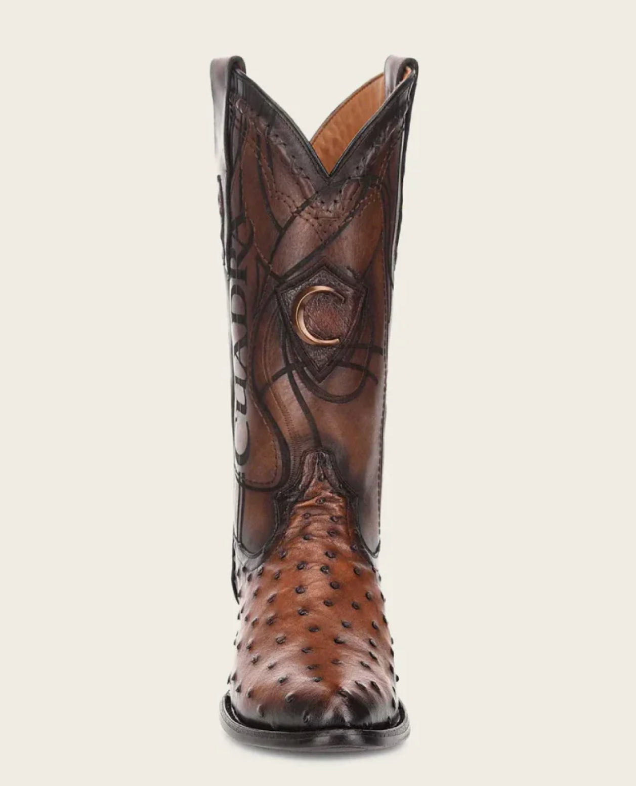 Botas de piel de avestruz Cuadra para hombre