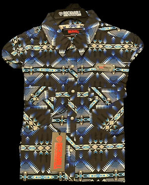 Tejido azteca Rock & Roll (azul)