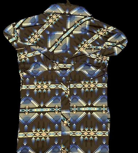 Tejido azteca Rock & Roll (azul)