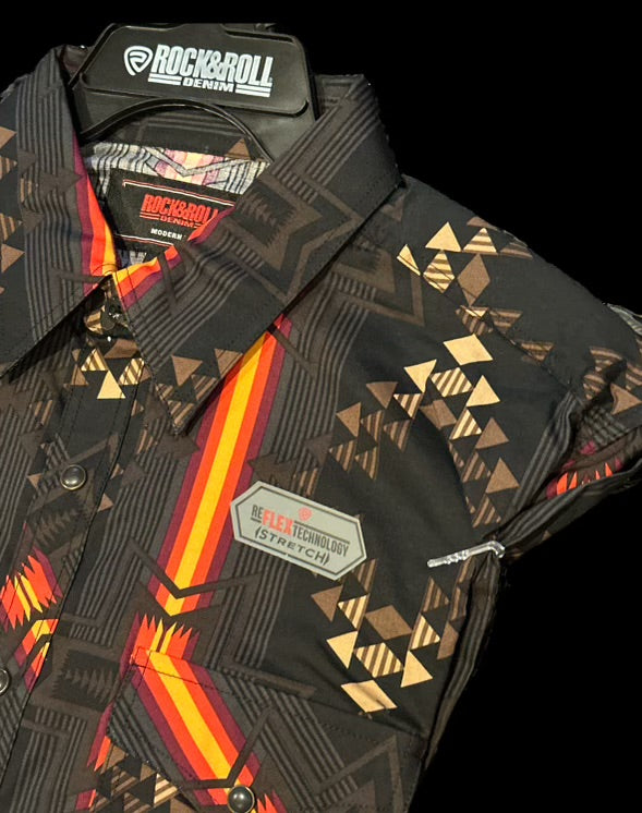 Tejido azteca Rock & Roll (rojo)