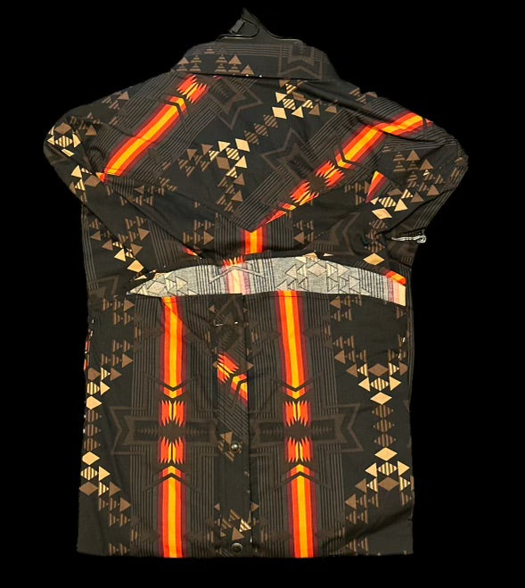 Tejido azteca Rock & Roll (rojo)