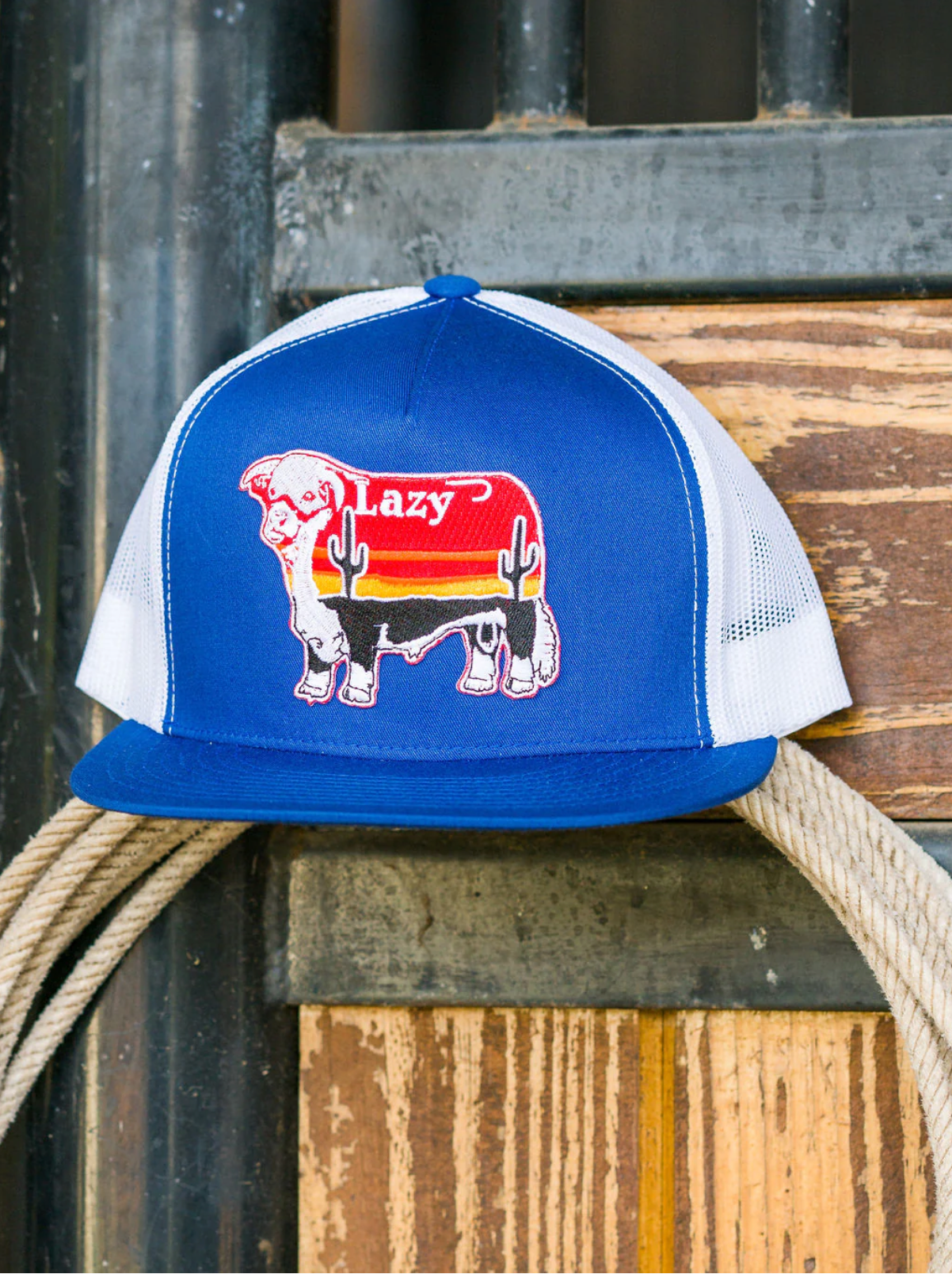 Gorras de toro con cactus del amanecer de Lazy J