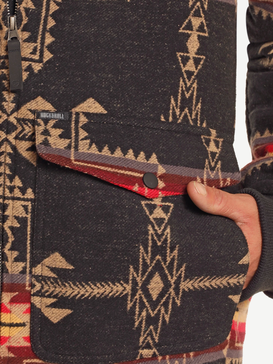 CHAQUETA BOMBER AZTECA ROCK N ROLL