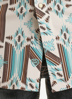 Camisa azteca de manga corta con cierre a presión