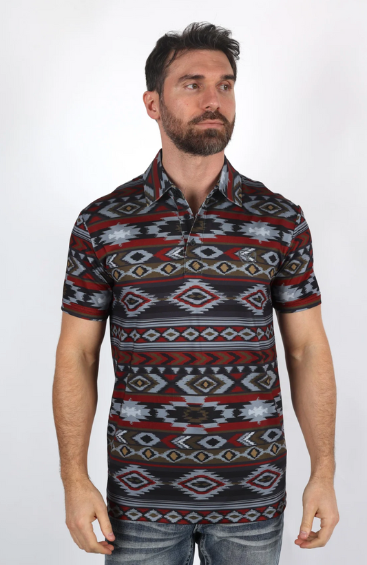 Aztec Print Polo