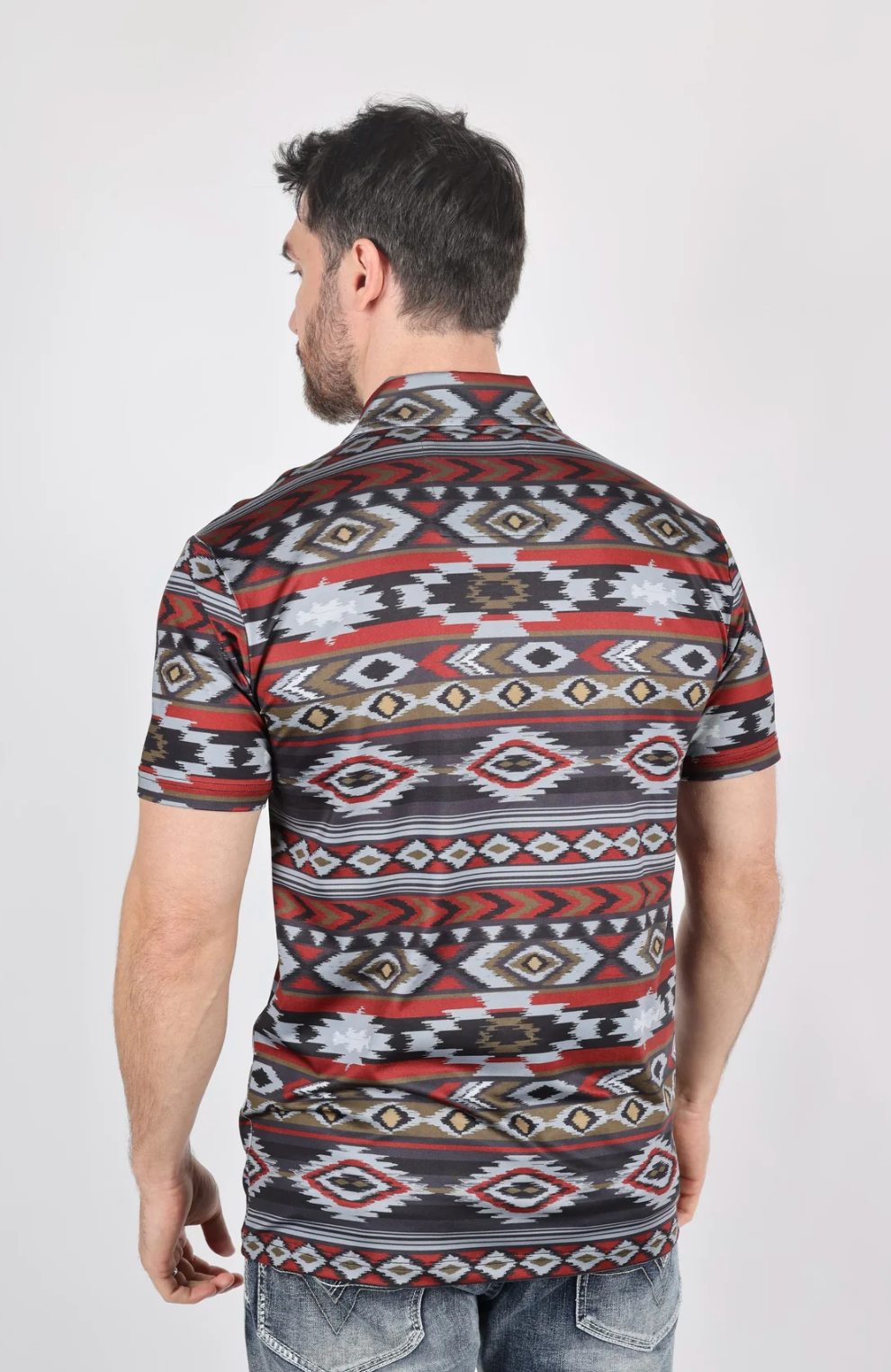 Aztec Print Polo