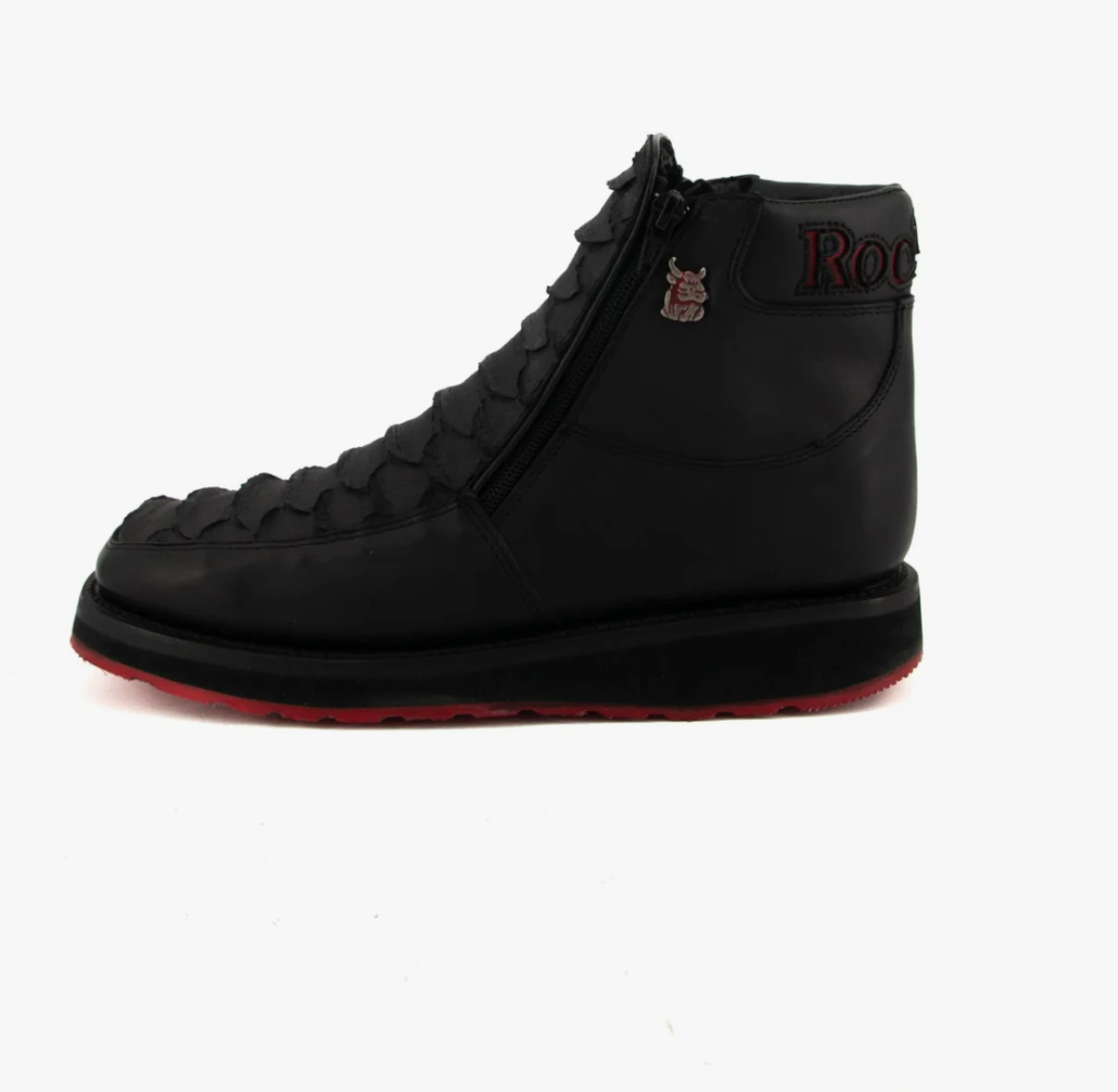 Rock'em Botín suela roja Pyton