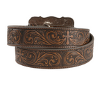 Cinturón de piel con hebilla cruzada para mujer de Nocona Belt Co.