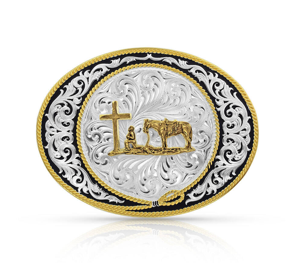 Ranch Rope Christian Cowboy Buckle