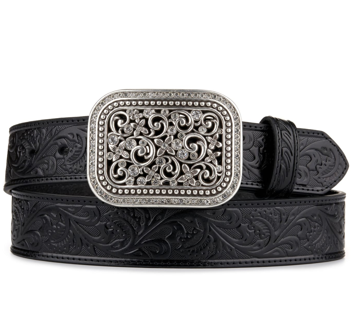 Ariat Women's Black Rhinestone Filigree Belt