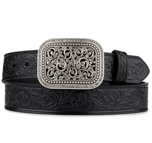 Cinturón de filigrana con diamantes de imitación negros para mujer de Ariat