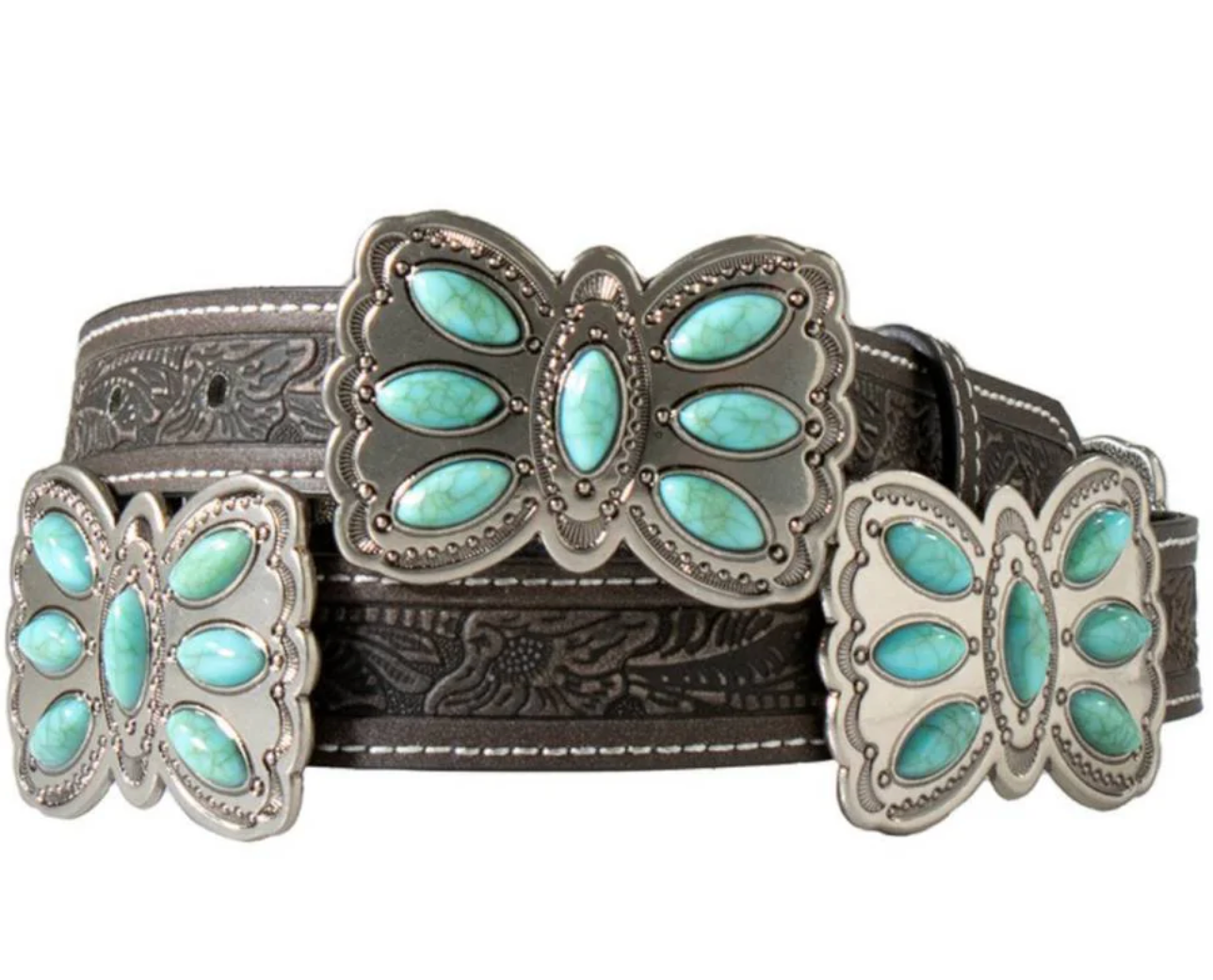 WOMEN'S BUTTERFLY CONCHO BELT