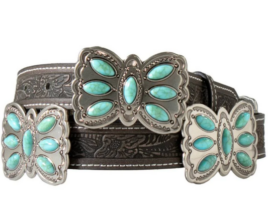 WOMEN'S BUTTERFLY CONCHO BELT