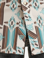 CAMISA AZTECA DE MANGA CORTA CON BROCHES