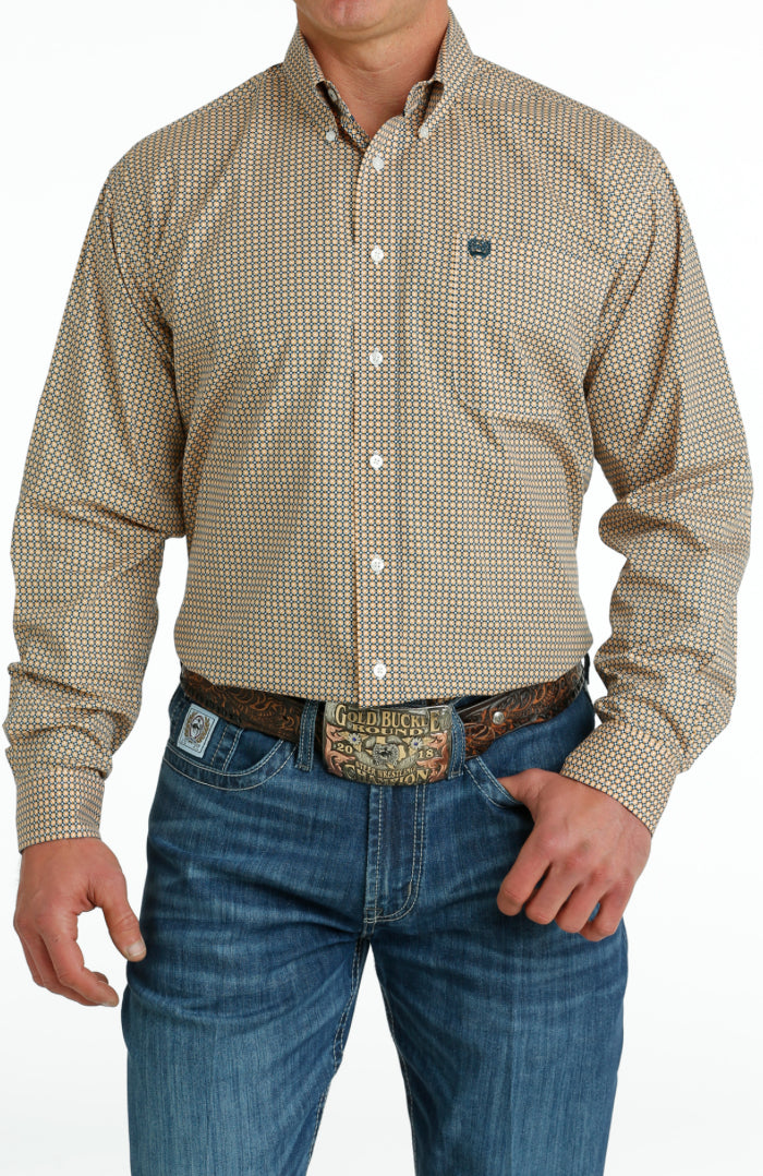 Camisa con estampado geométrico para hombre de Cinch