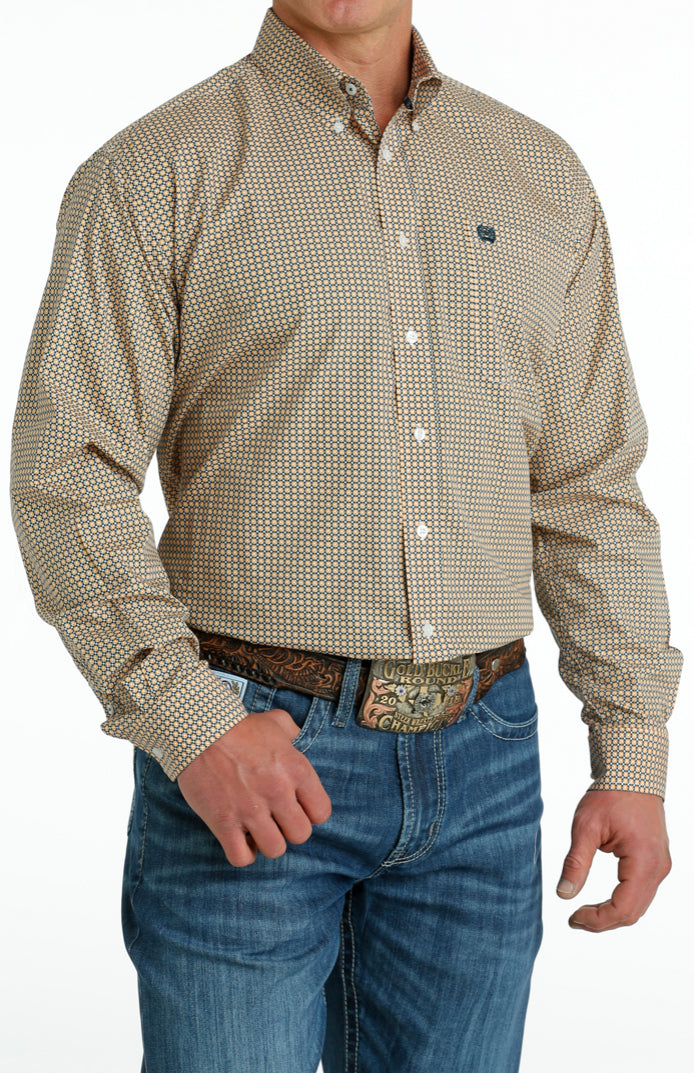 Cinch men’s geometric print shirt