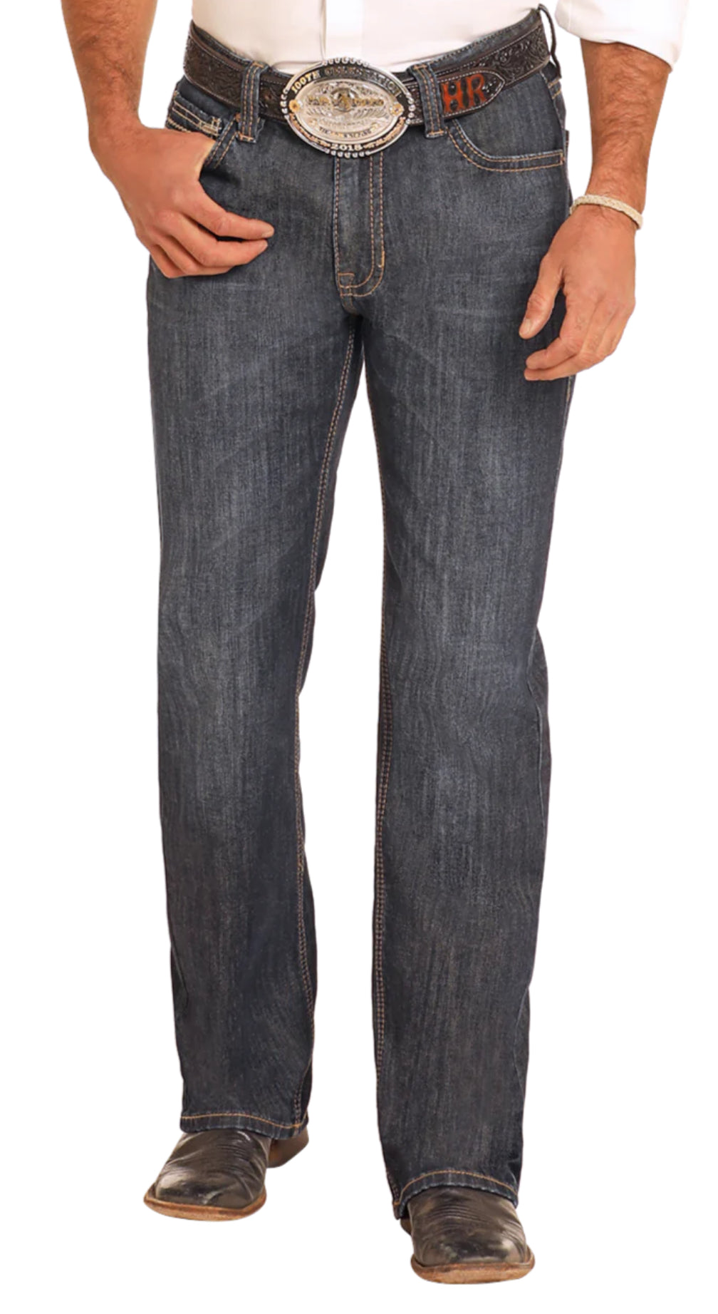 Rock&Roll | Relaxed fit Rope stitch Straight Leg jeans