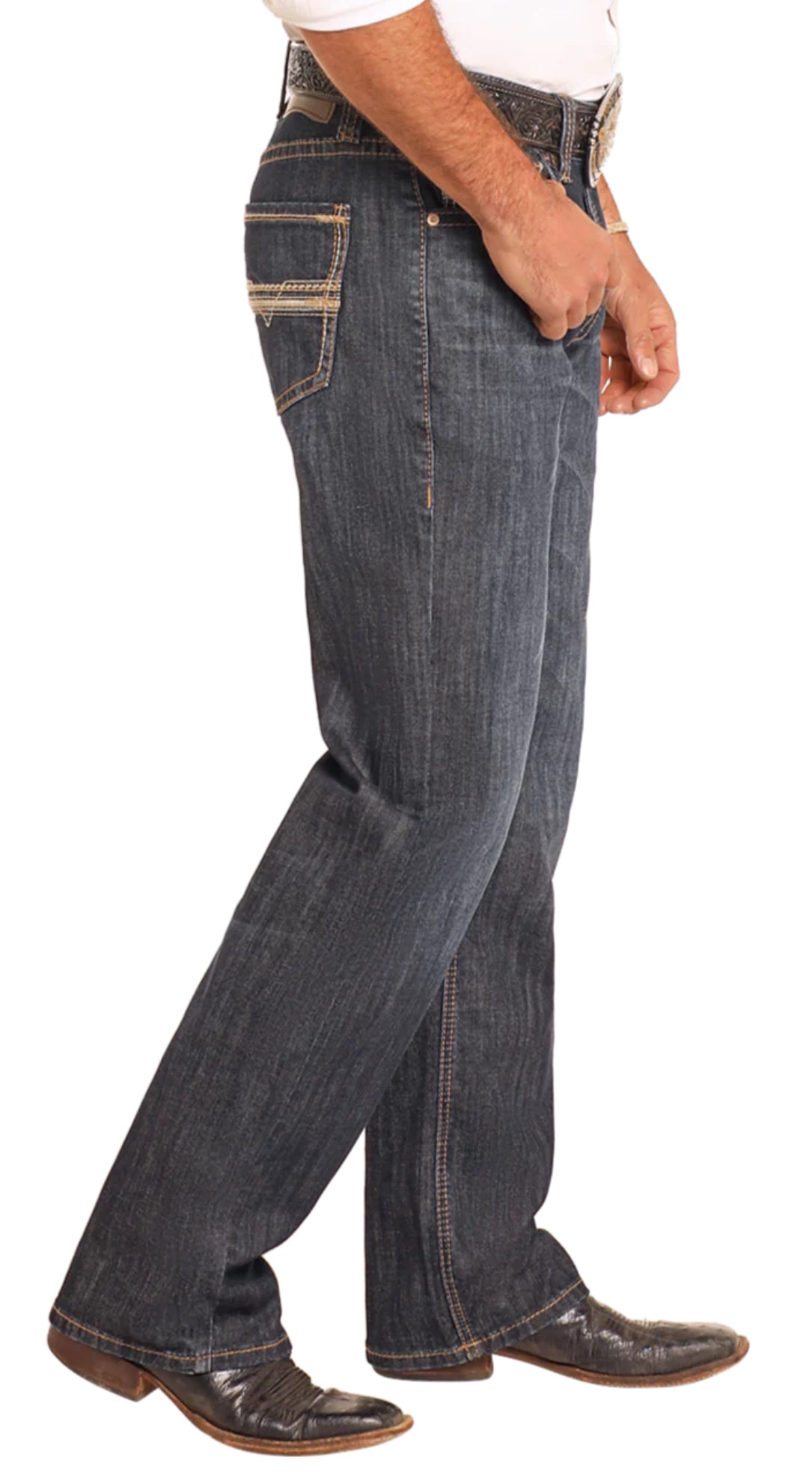 Rock&Roll | Relaxed fit Rope stitch Straight Leg jeans