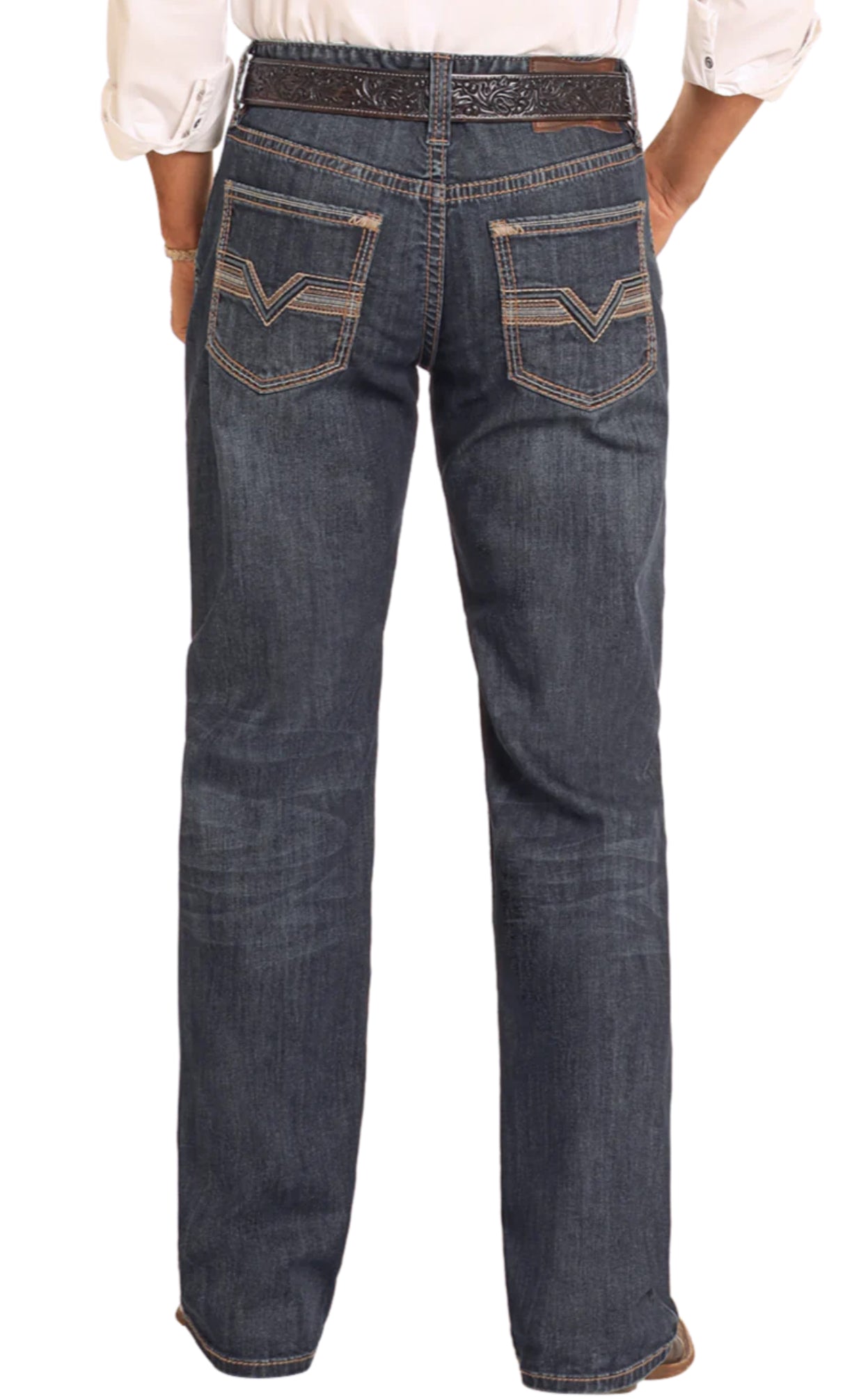 Rock&Roll | Vaqueros rectos de corte relajado con costuras bicolor