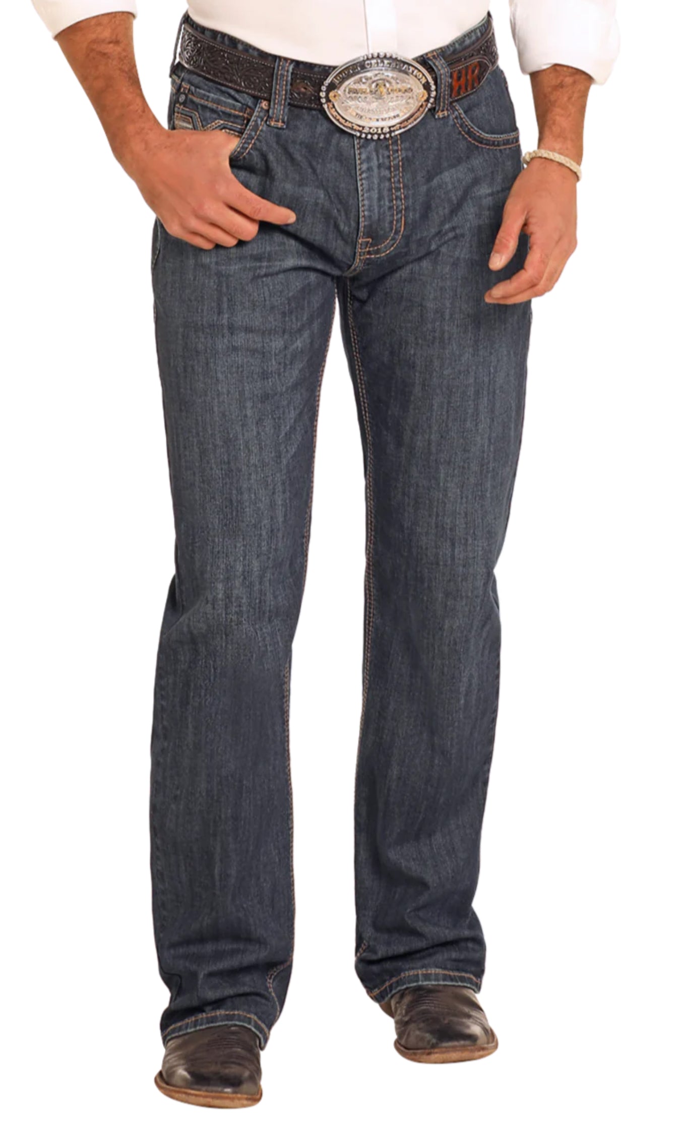 Rock&Roll | Relaxed Fit Two-tone stitch Straight Leg jeans