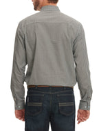 Cinch para hombre con estampado geométrico en azul pálido y óxido