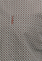 Cinch para hombre con estampado geométrico en azul pálido y óxido