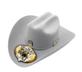 10X Larry Mahan Jerarca - Sombrero vaquero de fieltro de piel, color platino