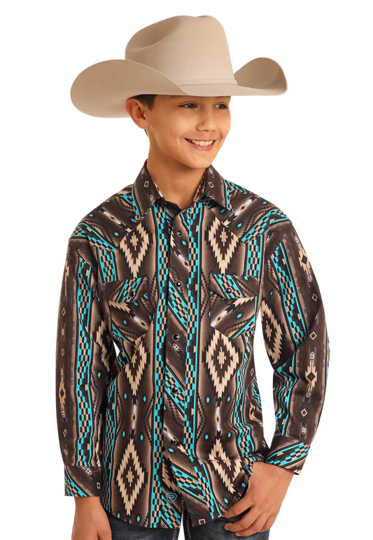 Rock & Roll | Boys Southwest Print Shirt