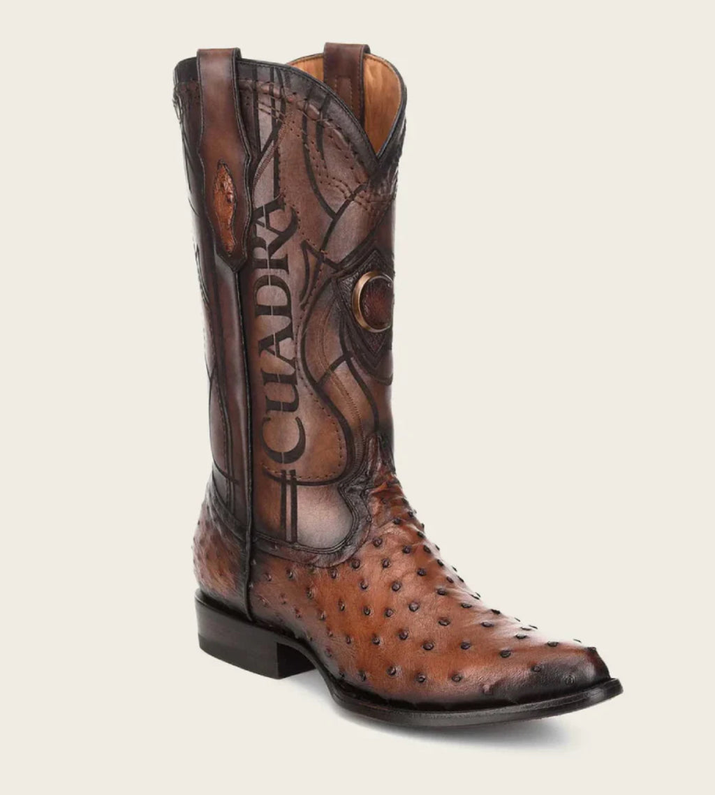 Botas de piel de avestruz Cuadra para hombre