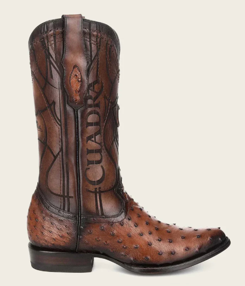 Botas de piel de avestruz Cuadra para hombre