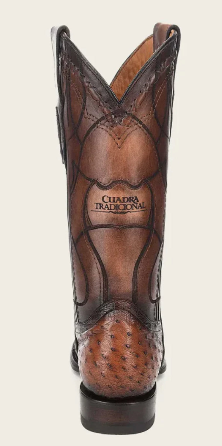Botas de piel de avestruz Cuadra para hombre