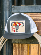 Gorras Lazy J MULTI Calavera y Flor