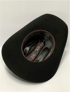 Justin JF0657DYLA Sombrero vaquero de fieltro de piel Dylan 6X con riel curvo, color negro