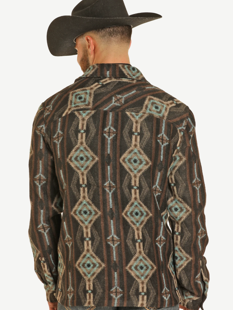 Chaqueta con cremallera y estampado azteca Rock N roll