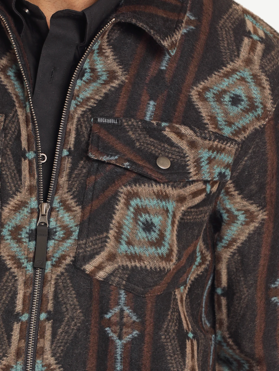 Rock N roll AZTEC PRINT  ZIP UP JACKET